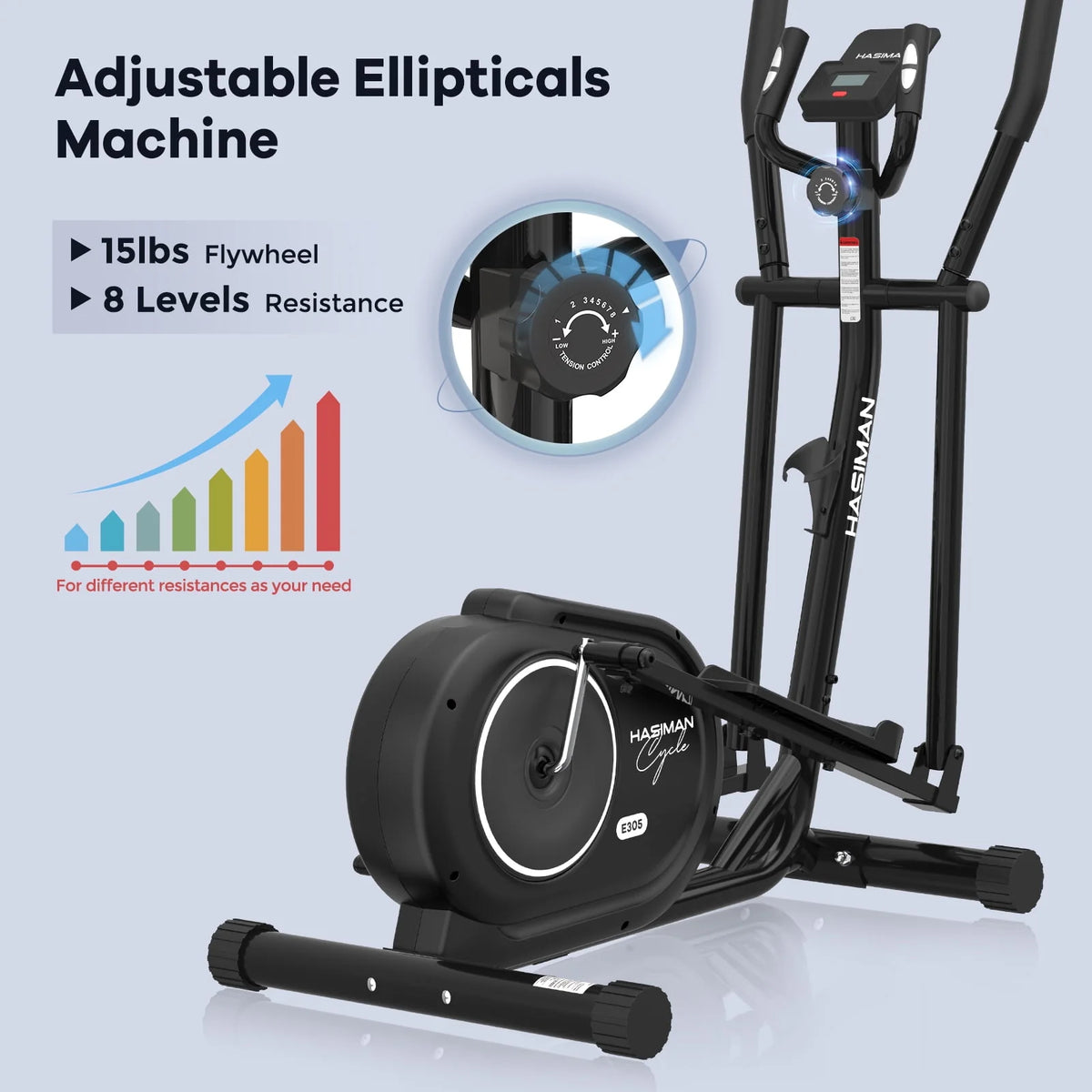 Silent Magnetic Elliptical Bike Stationary Exercise Machine R1937
