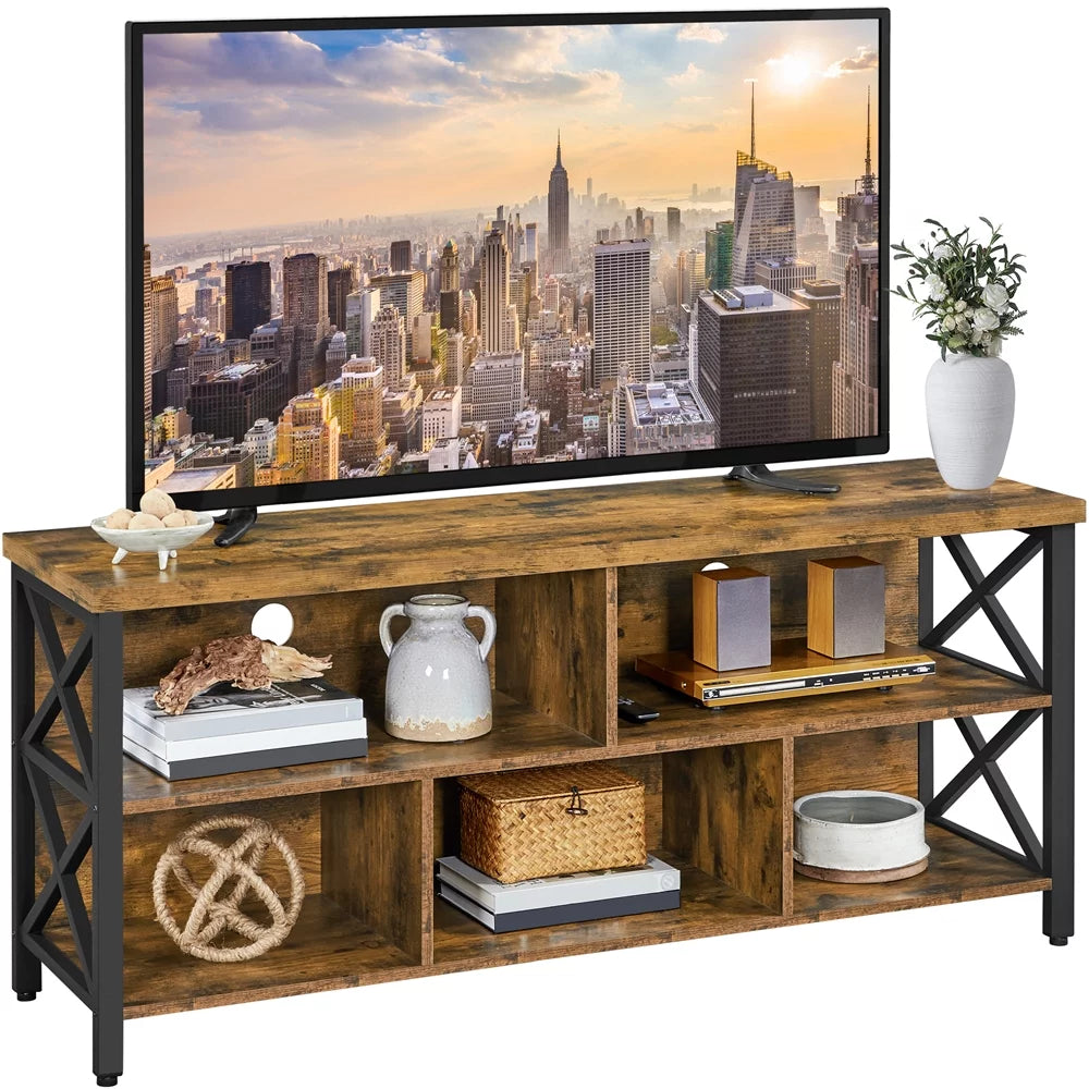 Gray TV Stand with Storage P819