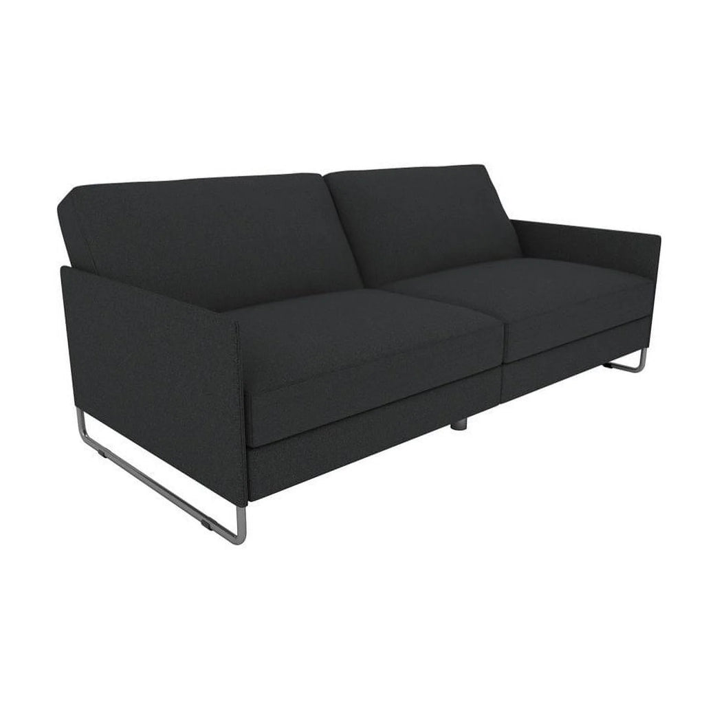 Grey Linen Convertible Futon Y9610