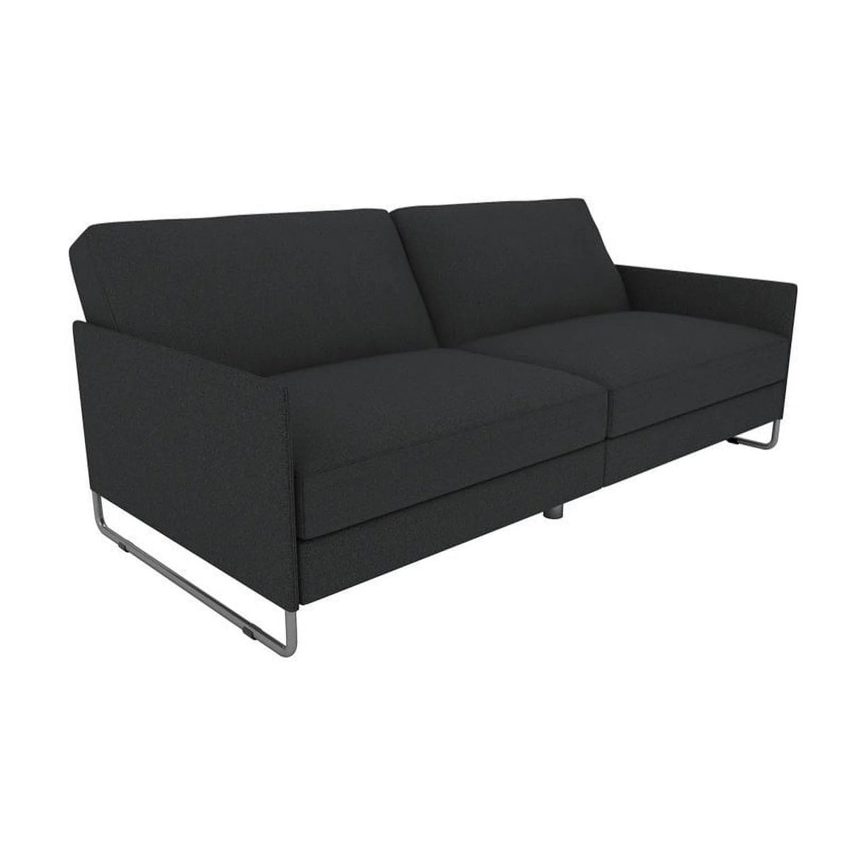 Grey Linen Convertible Futon Y9610