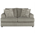 Ash Gray Microfiber Fabric Loveseat R7337