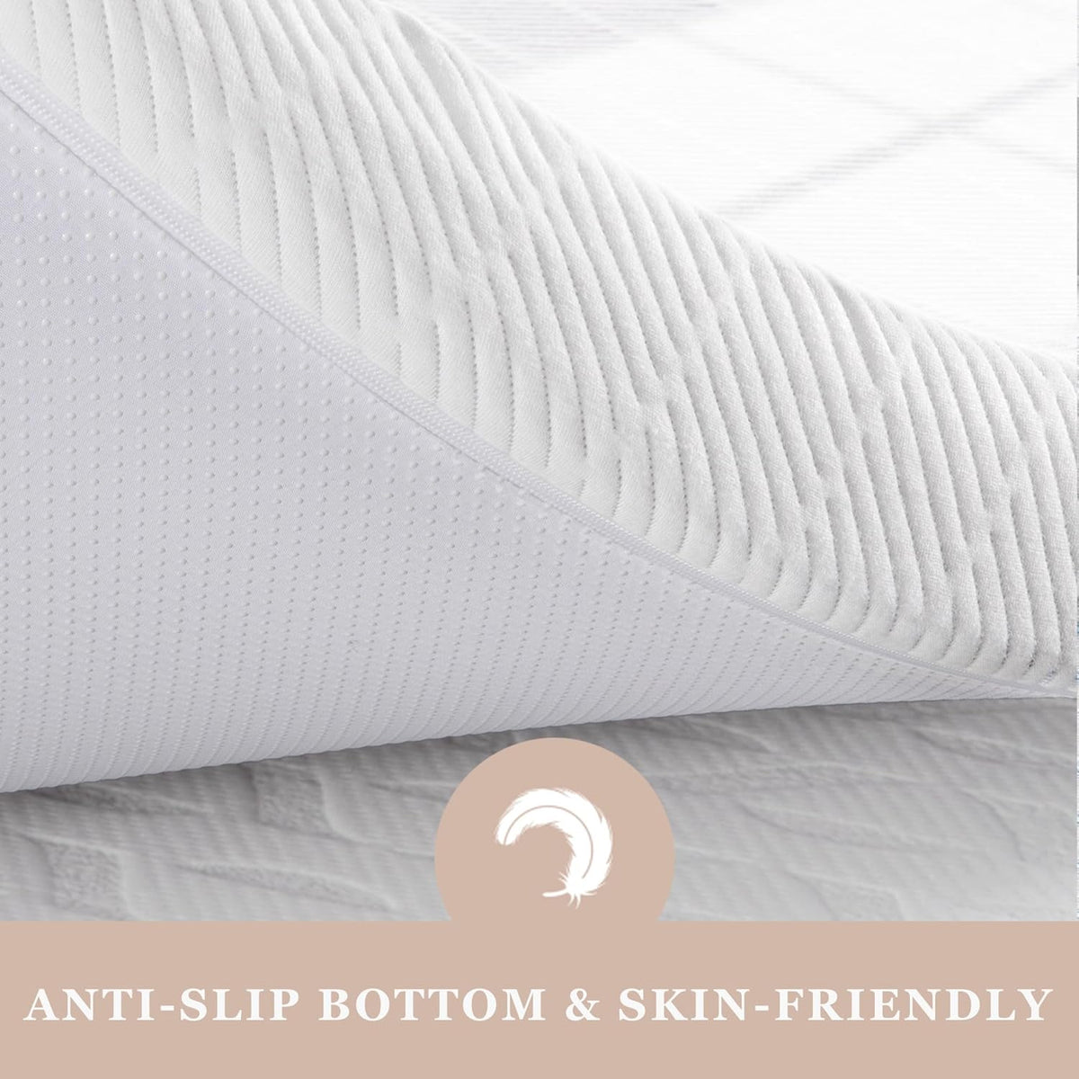 4 Inch Firm Twin Size Memory Foam Mattress Topper with Cooling Gel X8295