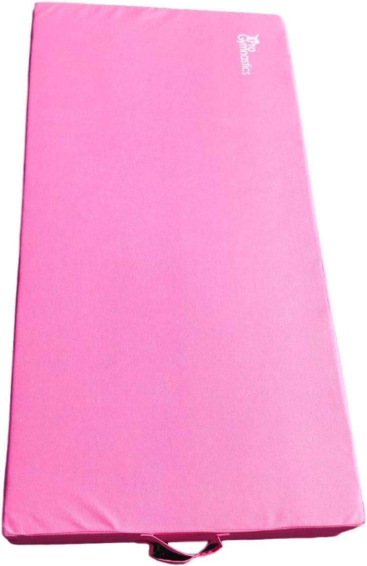Extra Thick High Density Anti-Tear Gymnastics Gym Folding Exercise Mats (Pink) Z14323