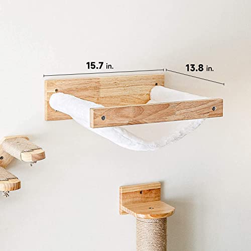 Black Stripe Wooden Cat Wall Shelf D365