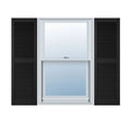 18x22W x 48x22H Vinyl Louver Shutters E60445