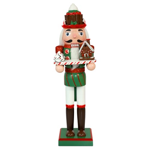 14 Inch Handmade Wooden Nutcracker Chef Gingerbread Figures M263