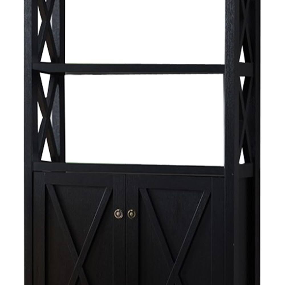 Black Wooden File Cabinet E67089