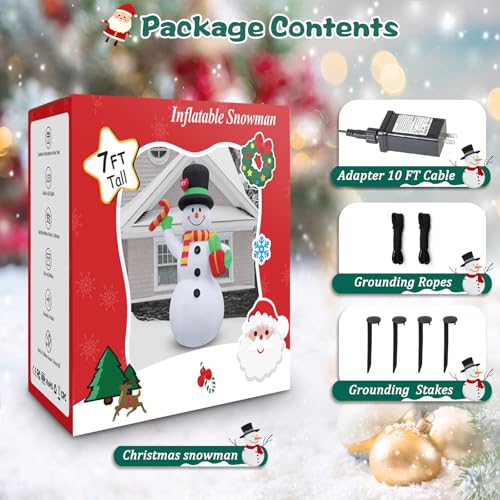 10 FT Christmas Inflatable Santa Claus with LED Lights Y77387