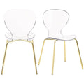 Gold Metal Dining Chair Set of 2 R37111