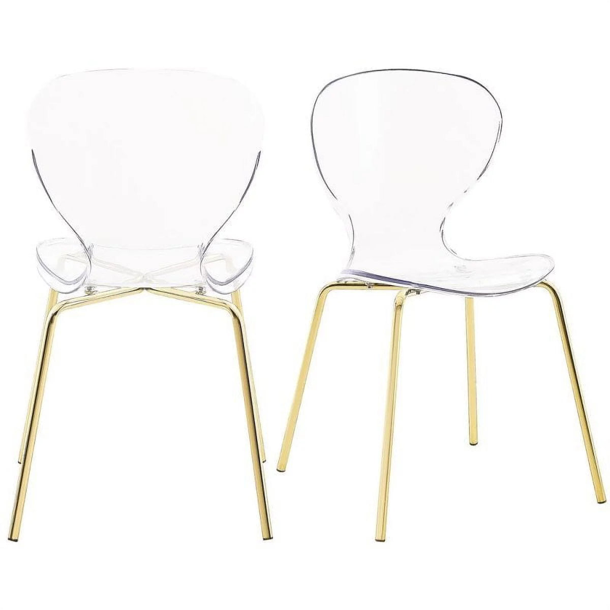 Gold Metal Dining Chair Set of 2 R37111