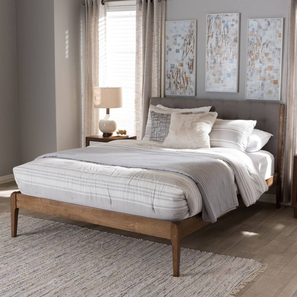 Charcoal King Upholstered Bed P909