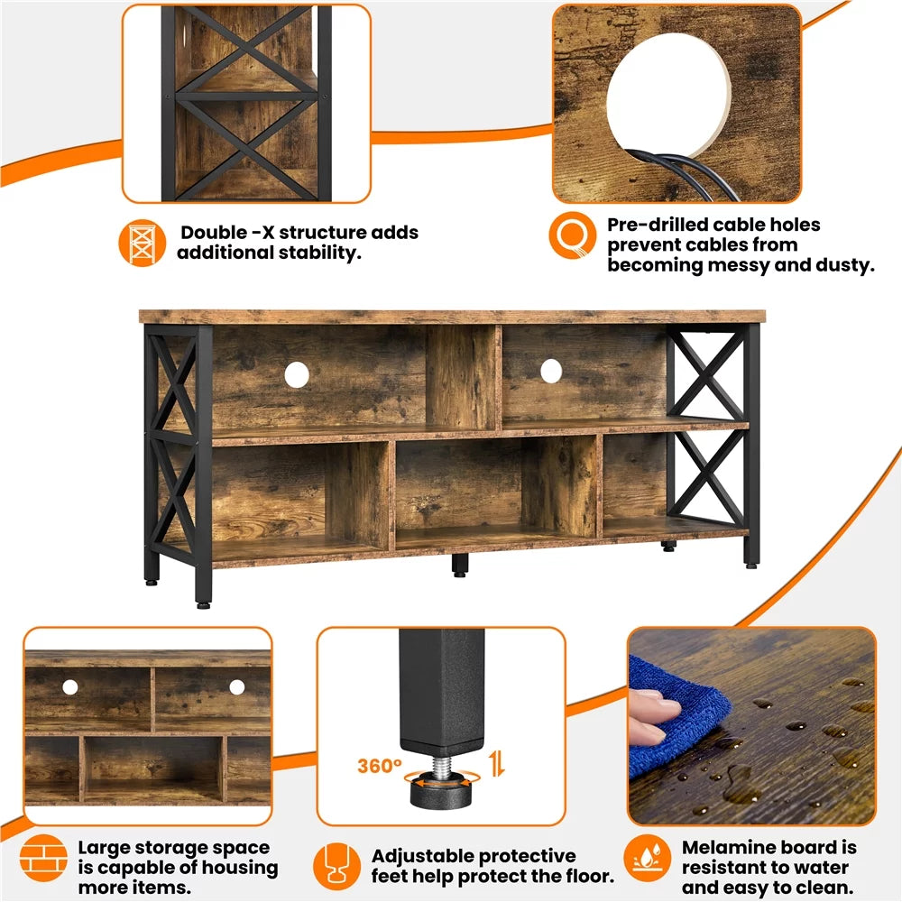 Gray TV Stand with Storage P819