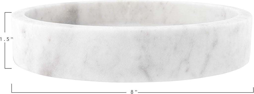 8 Round Carved Marble Tray T97255