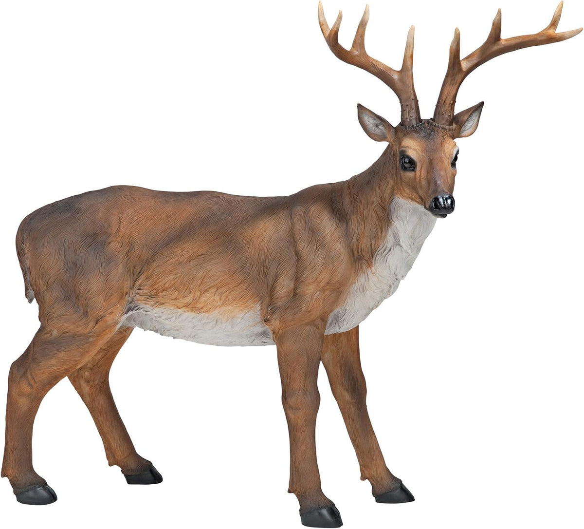28 Inches Long Brown Handcast Polyresin Deer Statue K667