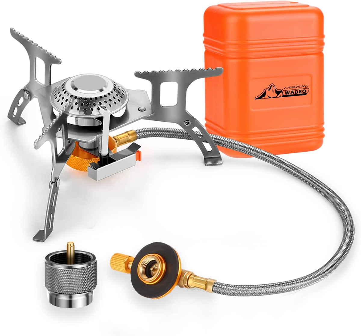 3700W Portable Camping Gas Stove with Piezo Ignition and Carrying Case R678560