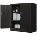 Metal Storage Cabinet with Locking Doors and 2 Drawers, White M7926