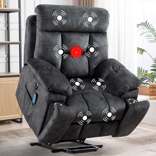 Camel Large Power Lift Recliner Chair with Massage and Heat A504
