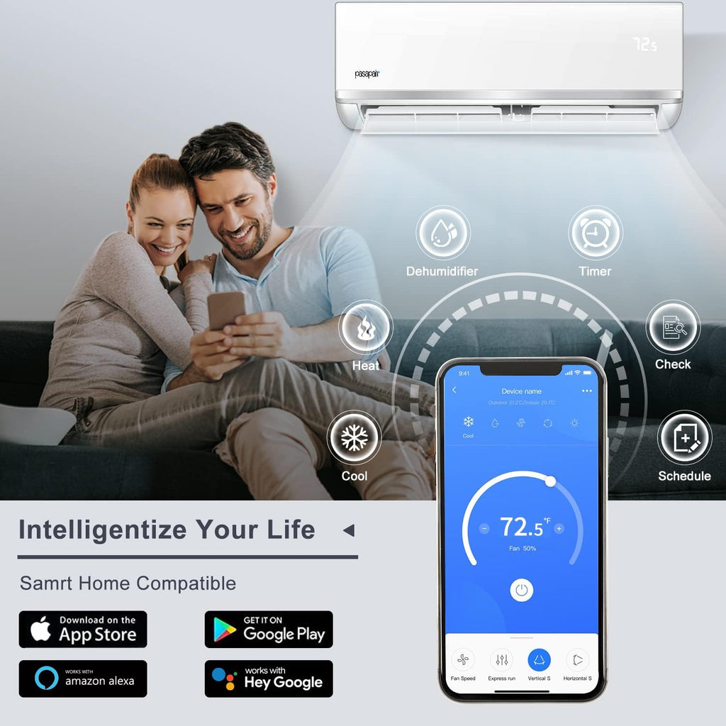 12,000 BTU WiFi Enabled Ductless Mini Split Air Conditioner X59983