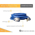 25 ft Weather Resistant Electrical Extension Cord 4 Pack Q29377