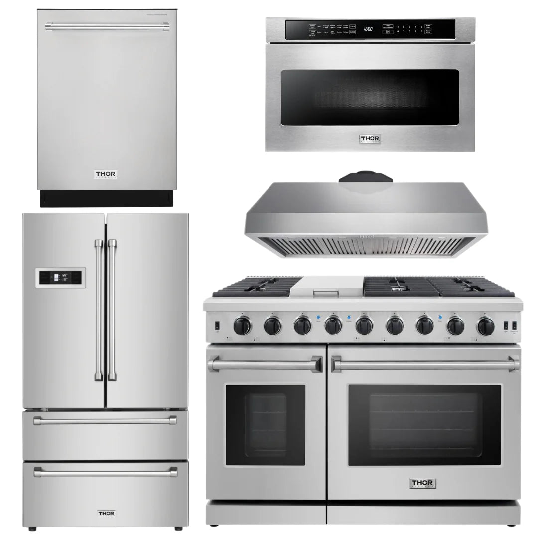 48 in. Gas Range 5 Piece Kitchen Bundle S85251
