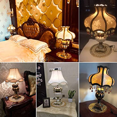 Gold Table Lamp Silk Fabric Resin Lamp Body H1858