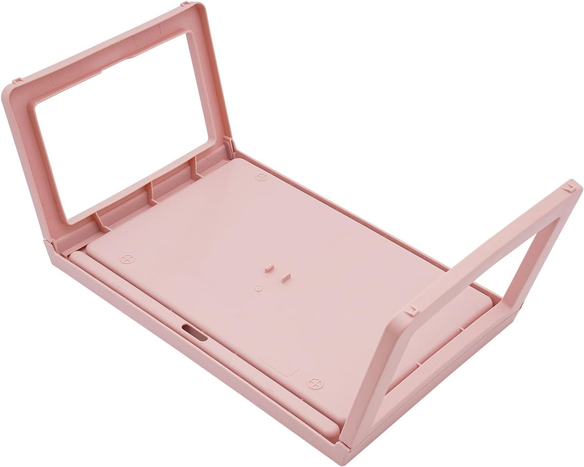 6 Pcs Pink Plastic Folding Breakfast Tray V7495