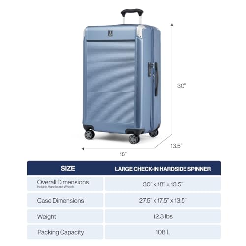 True Navy Blue 28-Inch Hardside Polycarbonate Expandable Checked Suitcase V43494