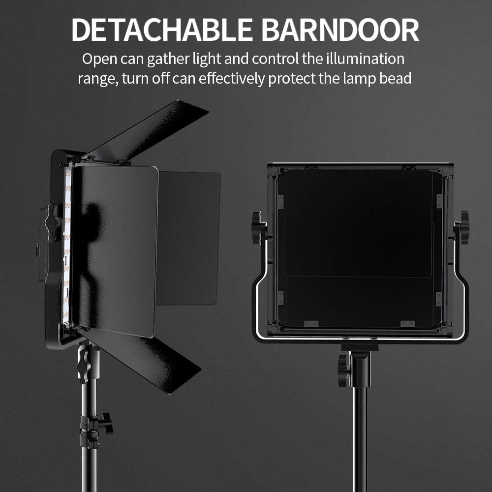 2 Kits Bi-Color LED Video Light Kit with Light Stand P53495