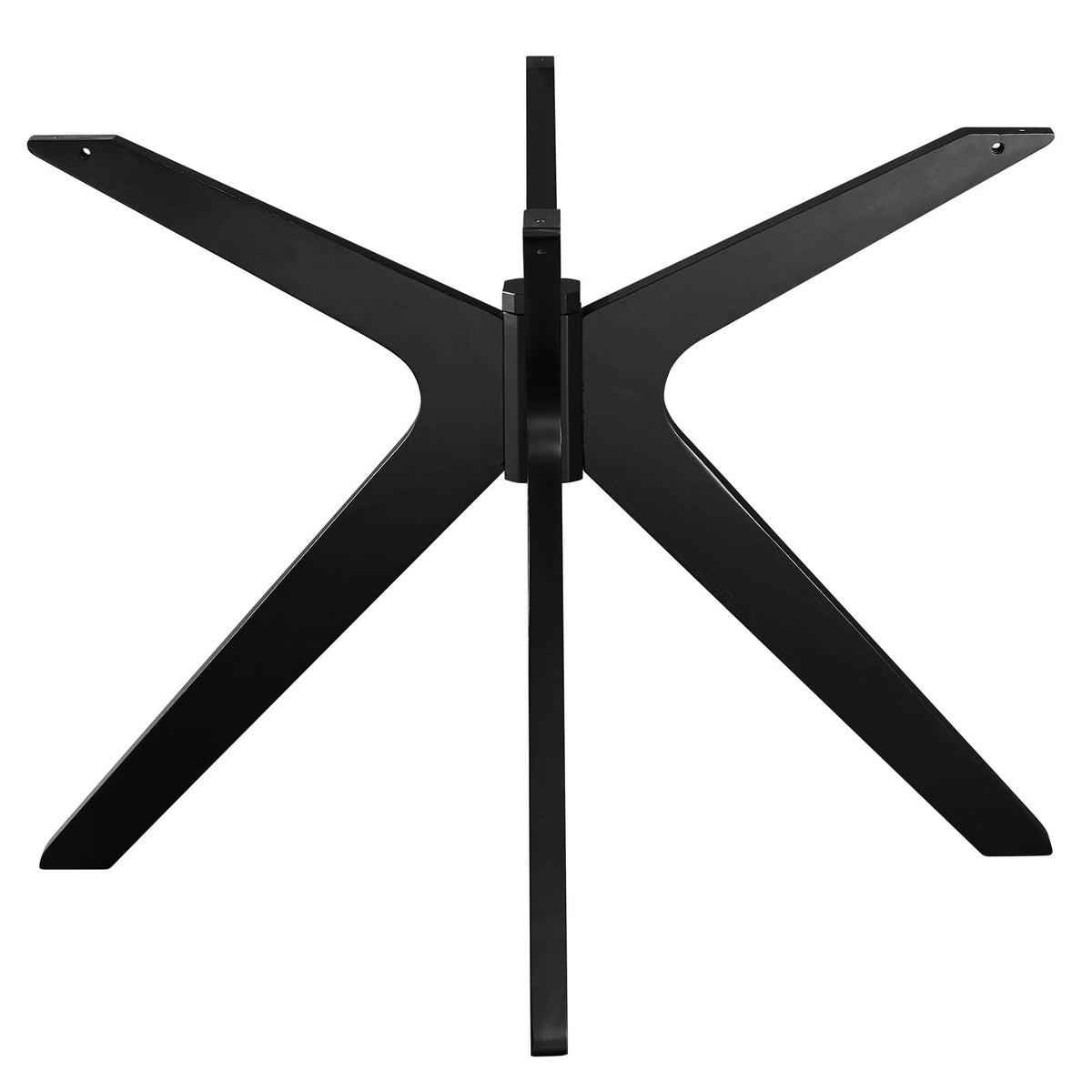 50 inch Round White Black Wood Dining Table E94938