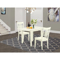 3 Pc Dining Table Set with Hard Wood Seat and Panel Back T5164
