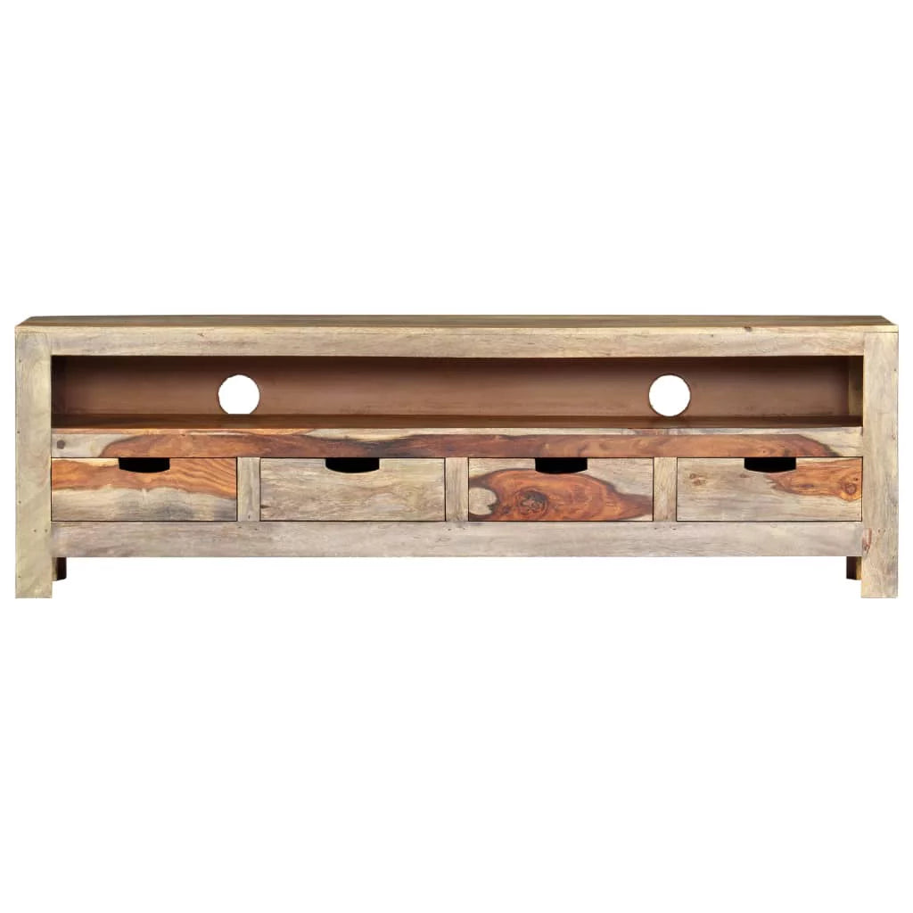 Sheesham Wood TV Cabinet with 4 Storage Drawers Y25028
