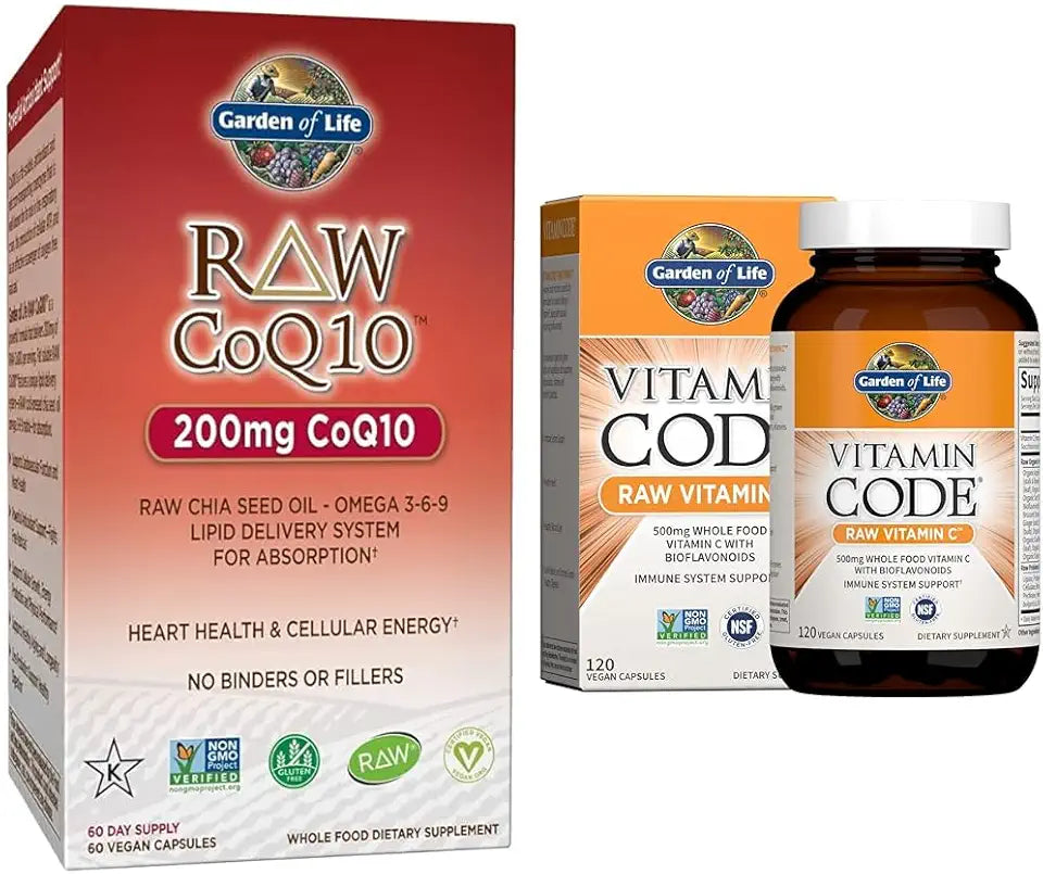 Vegetarian Omega 3 6 9 Supplement 60 Capsules & Vitamin C 120 Veg Capsules W886080