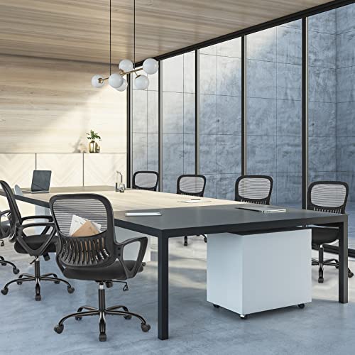 Black Ergonomic Mid-Back Mesh Swivel Office Chair L9874
