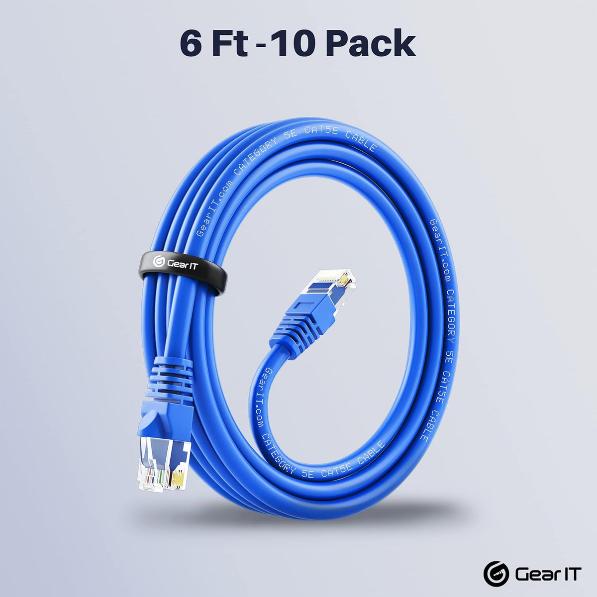 100-Pack Blue Cat5e Ethernet Patch Cable 3 Feet R28498