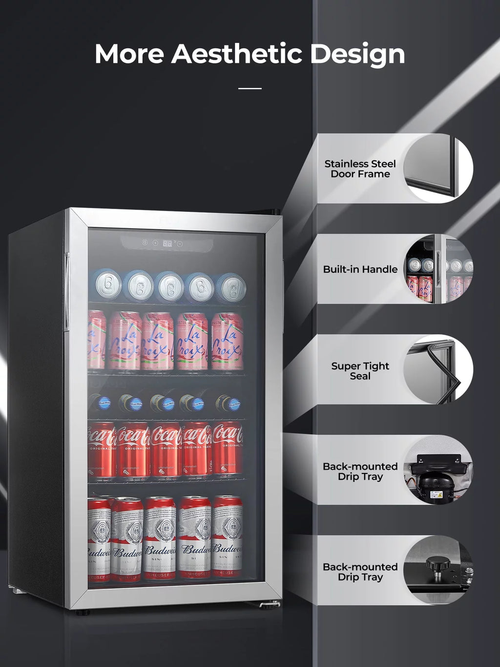126 Can 3.2 Cu.ft Beverage Refrigerator Cooler X117726