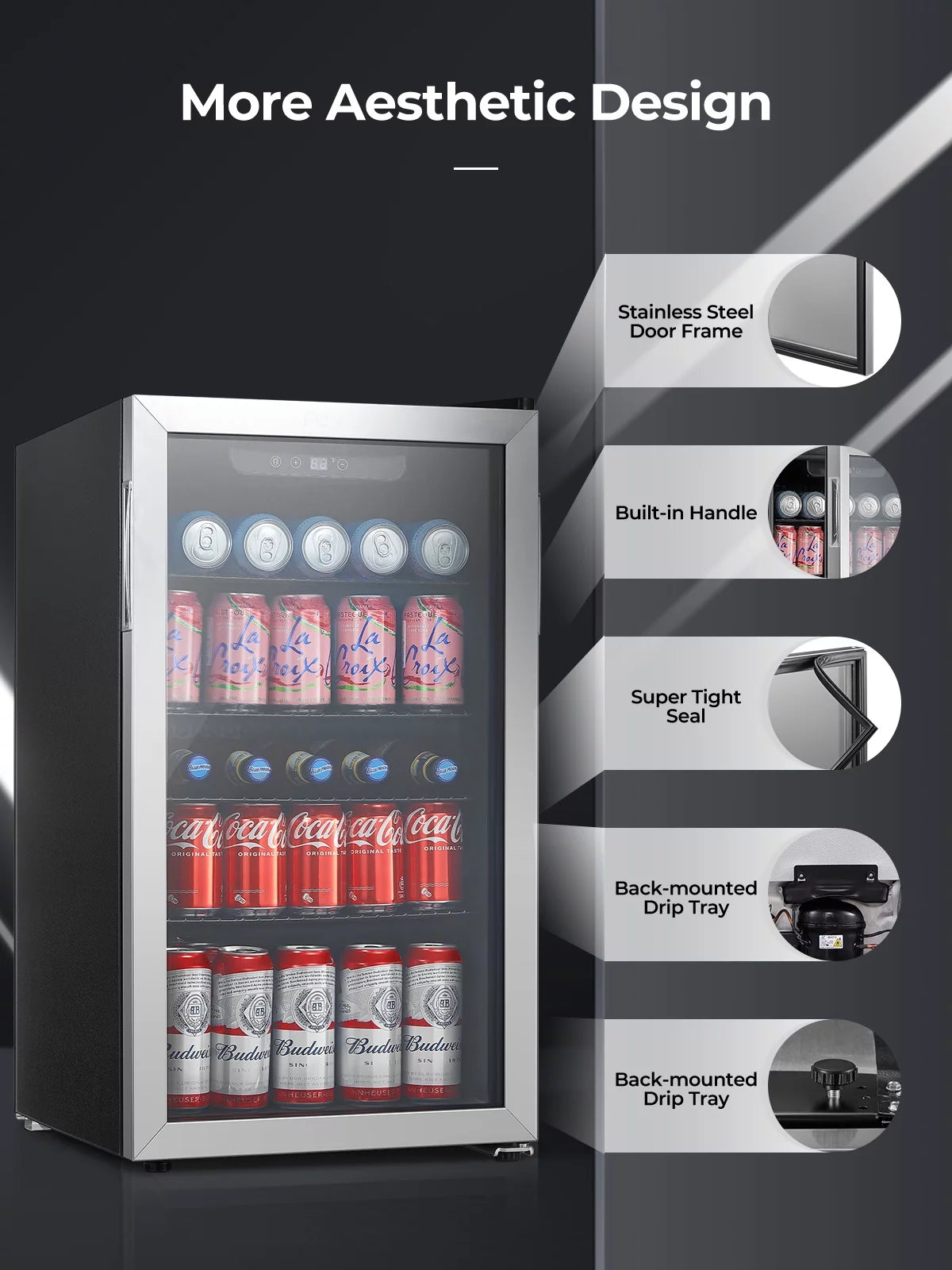 126 Can 3.2 Cu.ft Beverage Refrigerator Cooler X117726