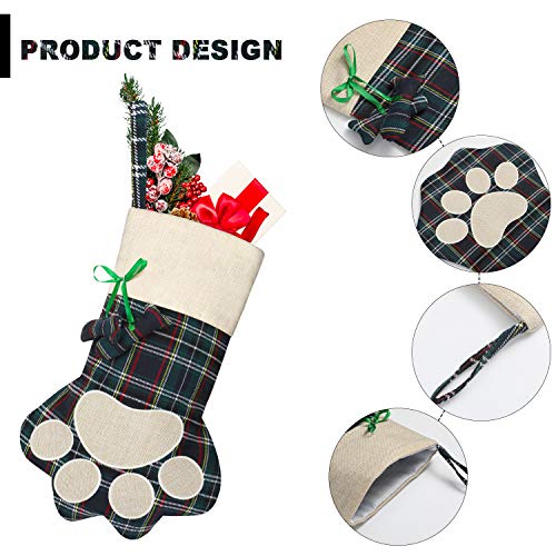16 Inch Plaid Pet Christmas Stockings K731286