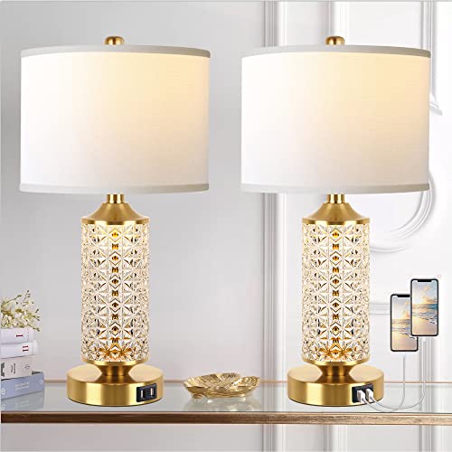 Set of 2 Table Lamps with USB Ports H19717