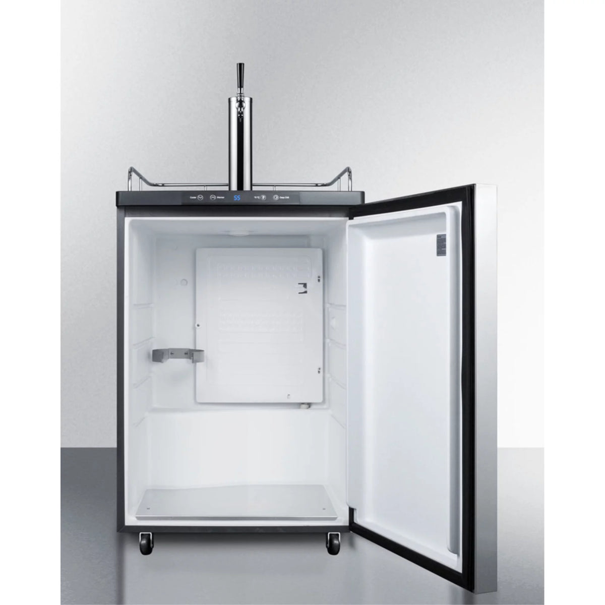 Freestanding Beer Dispenser with Digital Thermostat and Stainless Steel Door H53643
