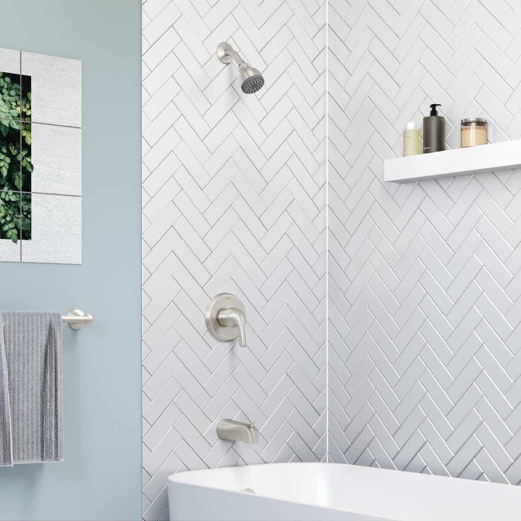 Satin Nickel Tub and Shower Trim Package D7968