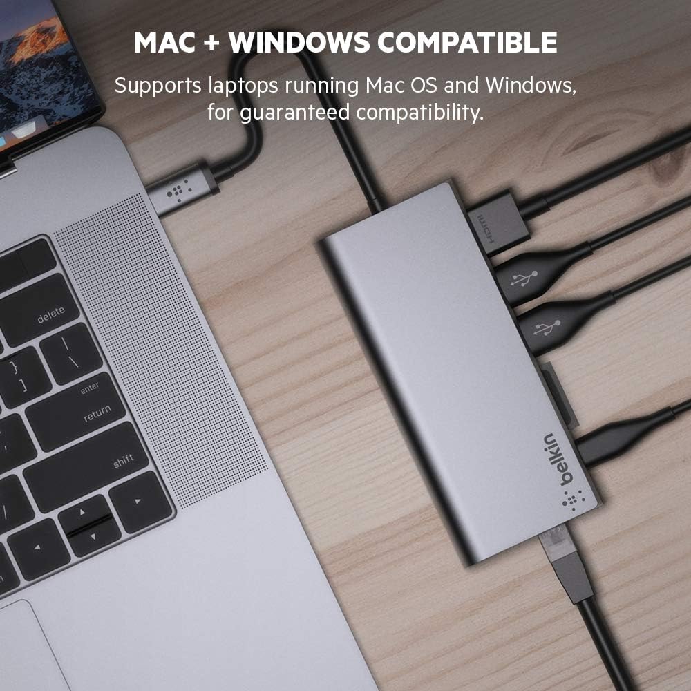 USB-C Hub with Tethered USB-C Cable G705