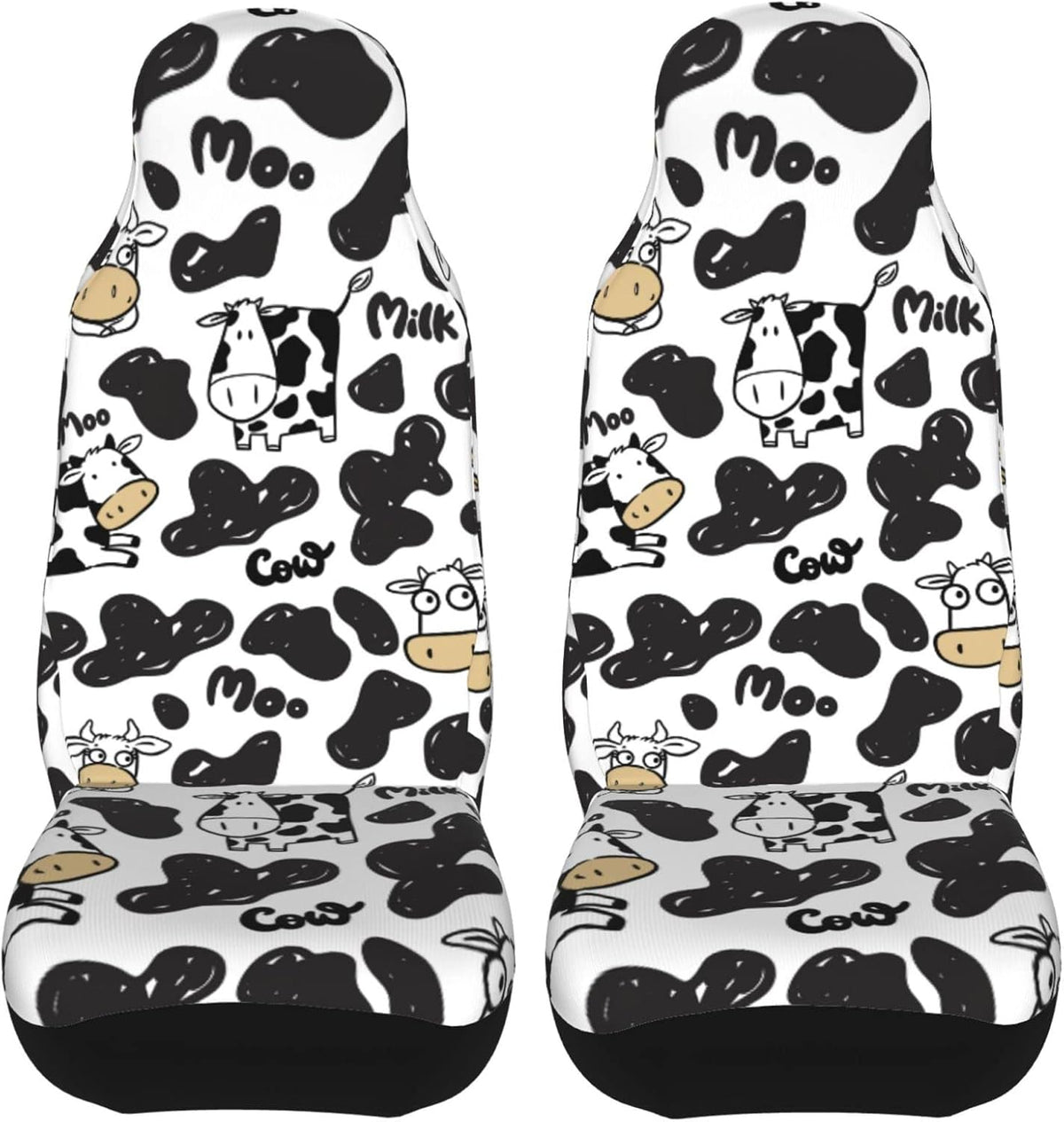 Skull Roses Car Seat Covers 2 Pcs Set Universal Fit P6757