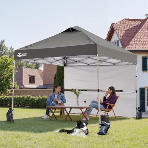 10x10 Pop up Canopy Tent with 2 Half Sidewalls and STO 'N Go Bag F226