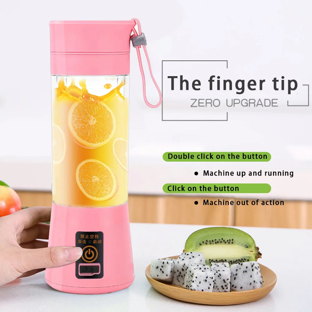 Portable Mini Blender USB Rechargeable Pink C166