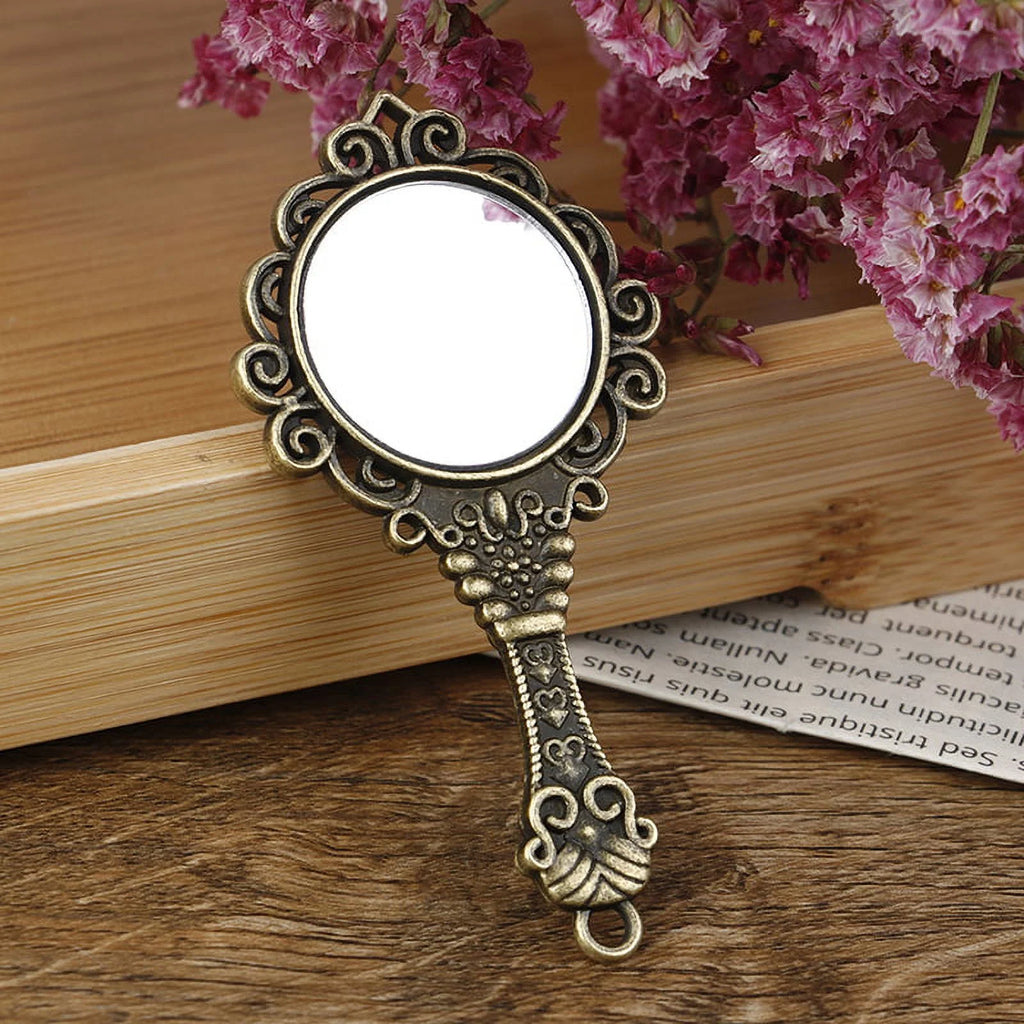 Vintage Metal Frame Mirror Dollhouse Miniature Bathroom Furniture N6031
