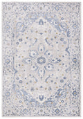 Light Grey Blue Oriental Area Rug 5'5" x 7'7" O55106