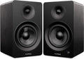 Powered 2-Way Stereo Bookshelf Speakers with 6.5 Drivers, 120W Amplifier (Natural Walnut) A2704