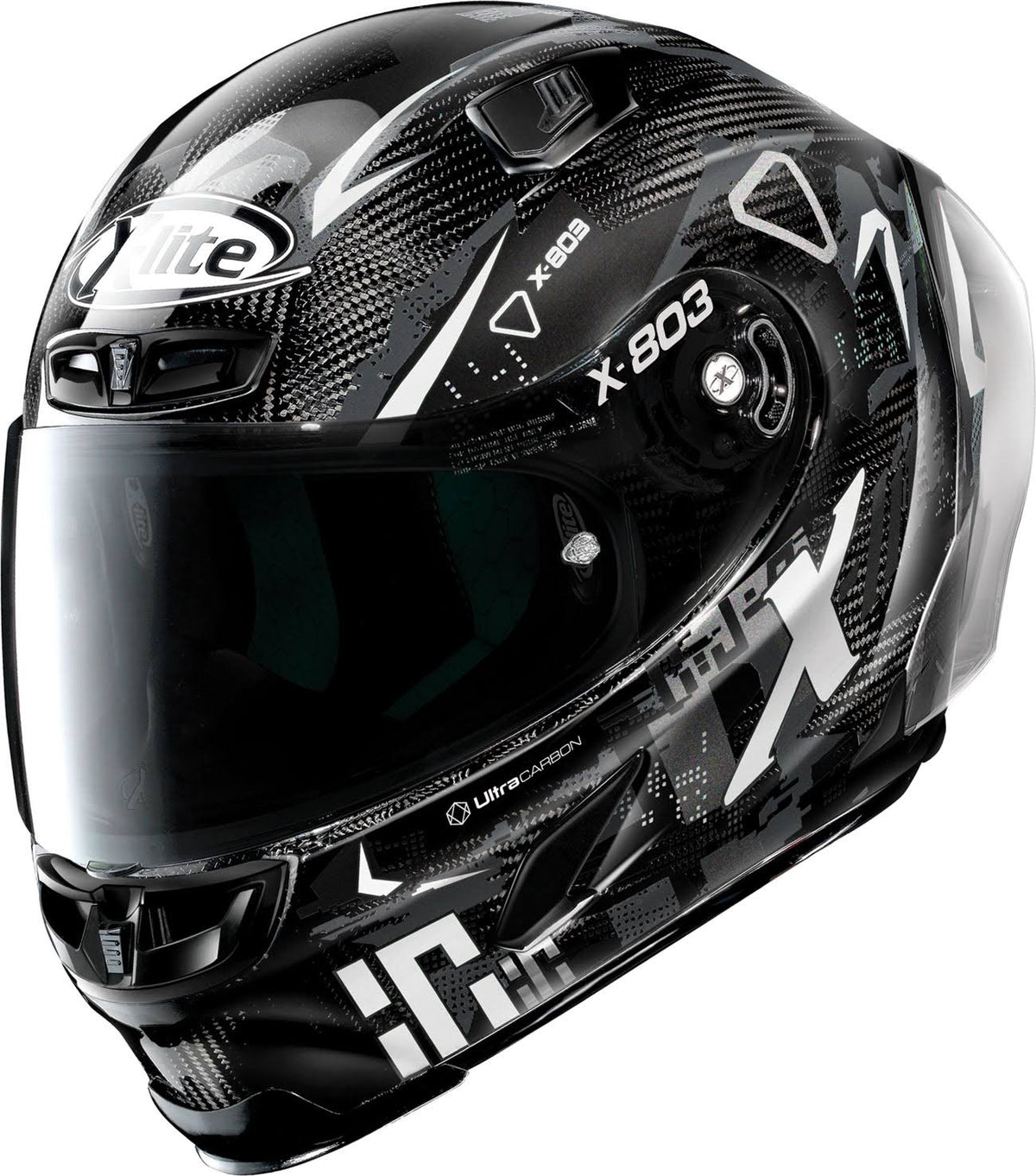 X-803 RS Ultra Carbon Darko Black / White Helmet Size S L37140