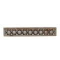 Hand-Carved Wooden Floral-Patterned Floating Wall Shelf W134