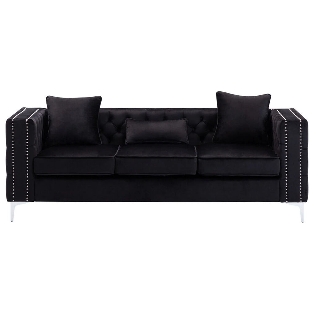 Nordic Haven Velvet Sofa W77542